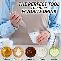 Milk Frother Whisk Handheld Electric Foam Maker with Batteries Included