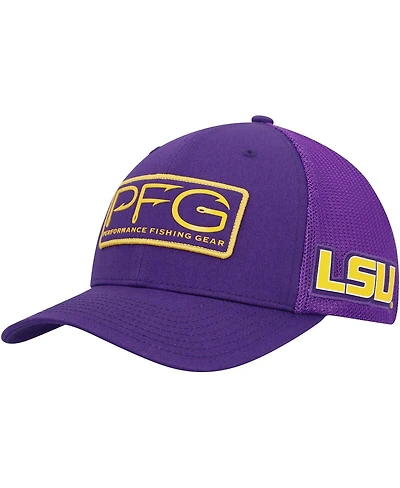 Men's Columbia Purple Lsu Tigers Pfg Hooks Flex Hat