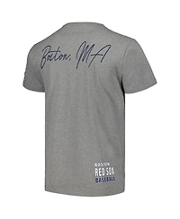 Men's Mitchell & Ness Heather Gray Boston Red Sox Cooperstown Collection City Collection T-shirt
