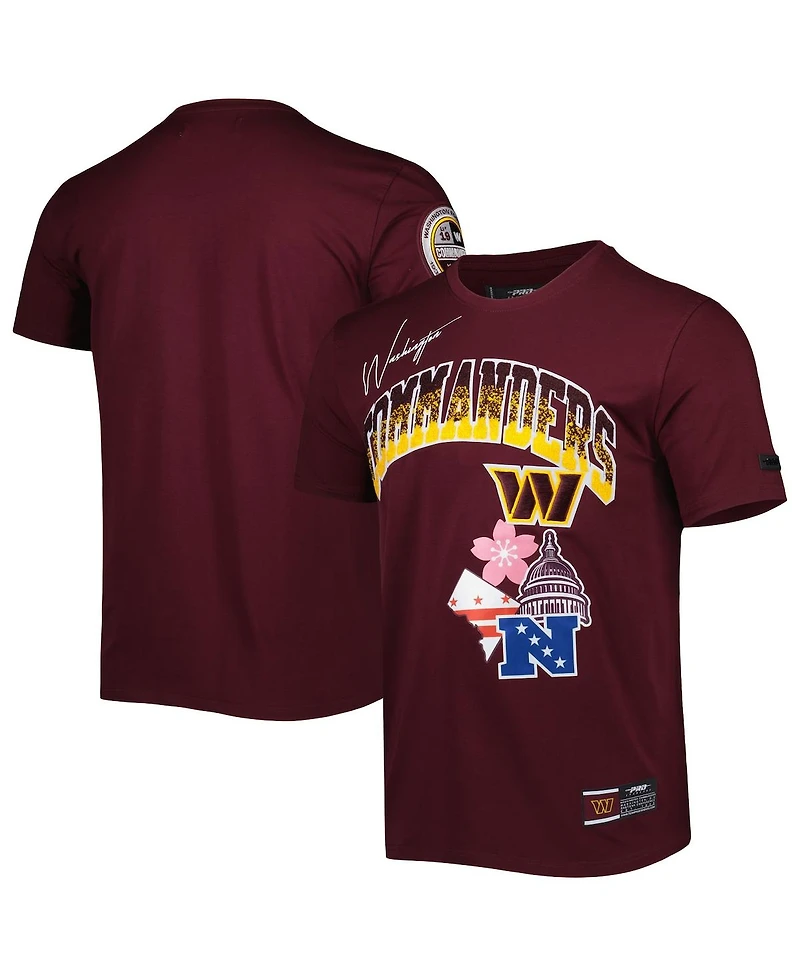 Men's Pro Standard Burgundy Washington Commanders Hometown Collection T-shirt