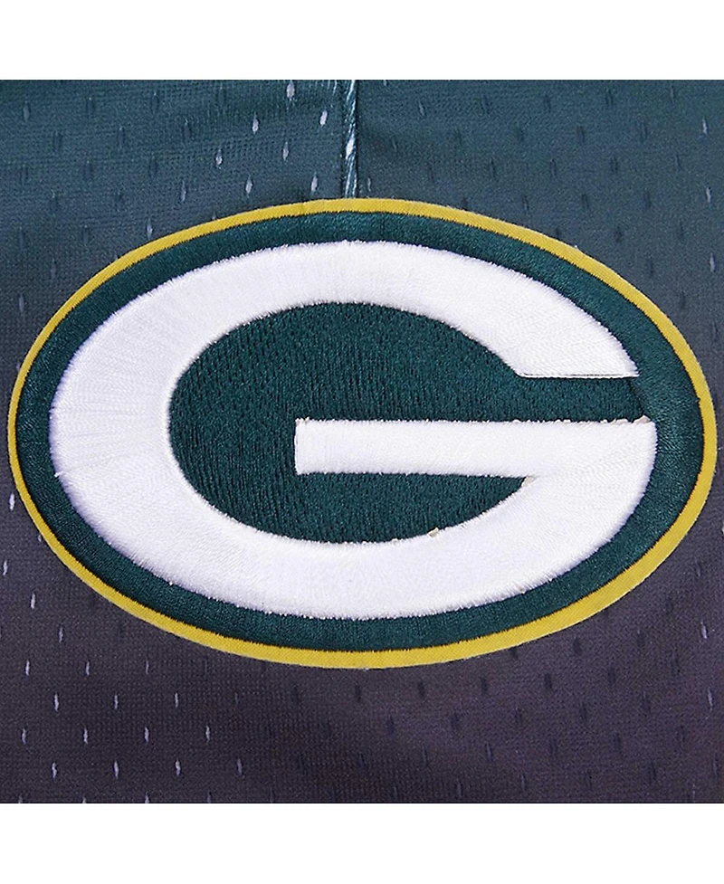 Men's Pro Standard Black, Green Bay Packers Ombre Mesh Shorts