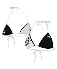 Women's G-iii 4Her by Carl Banks Black, White Lsu Tigers Play Action Bikini Top