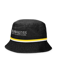 Men's Top of the World Black Iowa Hawkeyes Ace Bucket Hat