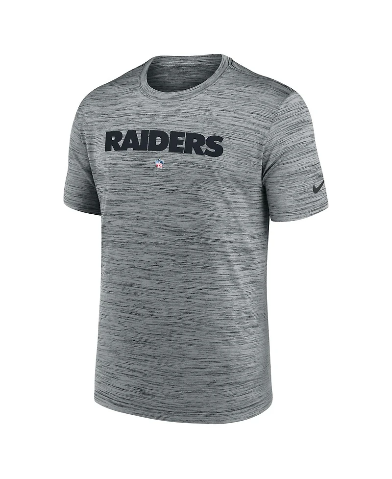 Men's Nike Gray Las Vegas Raiders Velocity Performance T-shirt