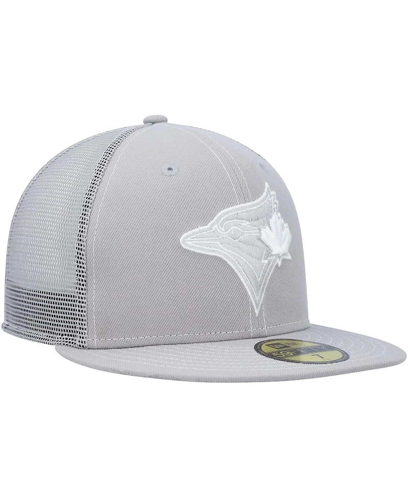 Men's New Era Gray Toronto Blue Jays 2023 On-Field Batting Practice 59FIFTY Fitted Hat