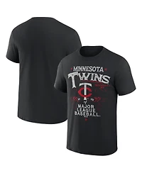 Men's Darius Rucker Collection by Fanatics Black Minnesota Twins Beach Splatter T-shirt