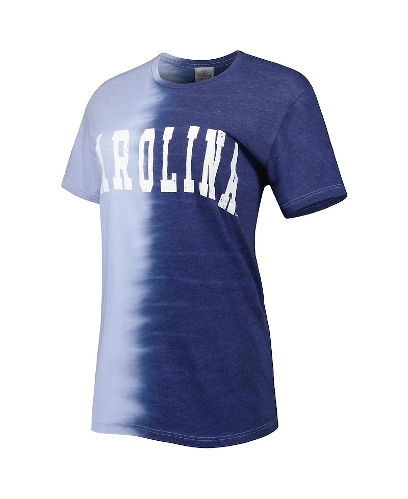Women's Gameday Couture Navy North Carolina Tar Heels Find Your Groove Split-Dye T-shirt