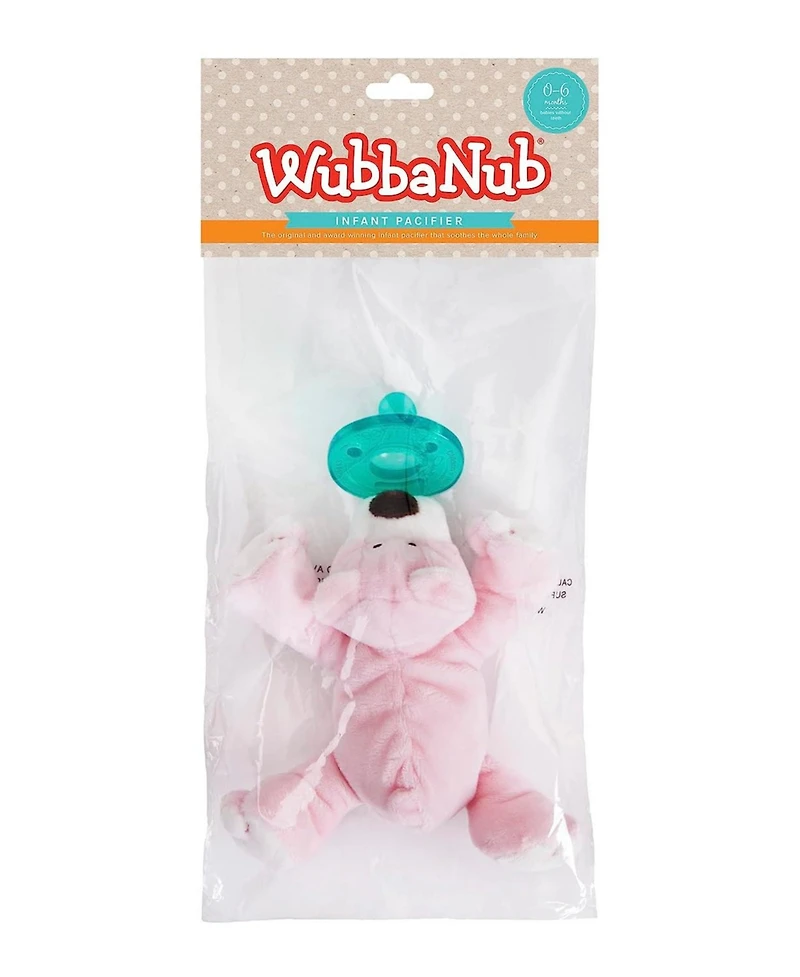 Wubbanub Baby 0 to 6m Pacifier - Pink Bear
