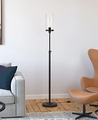 Hudson & Canal Frieda 66" Glass Shade Tall Floor Lamp