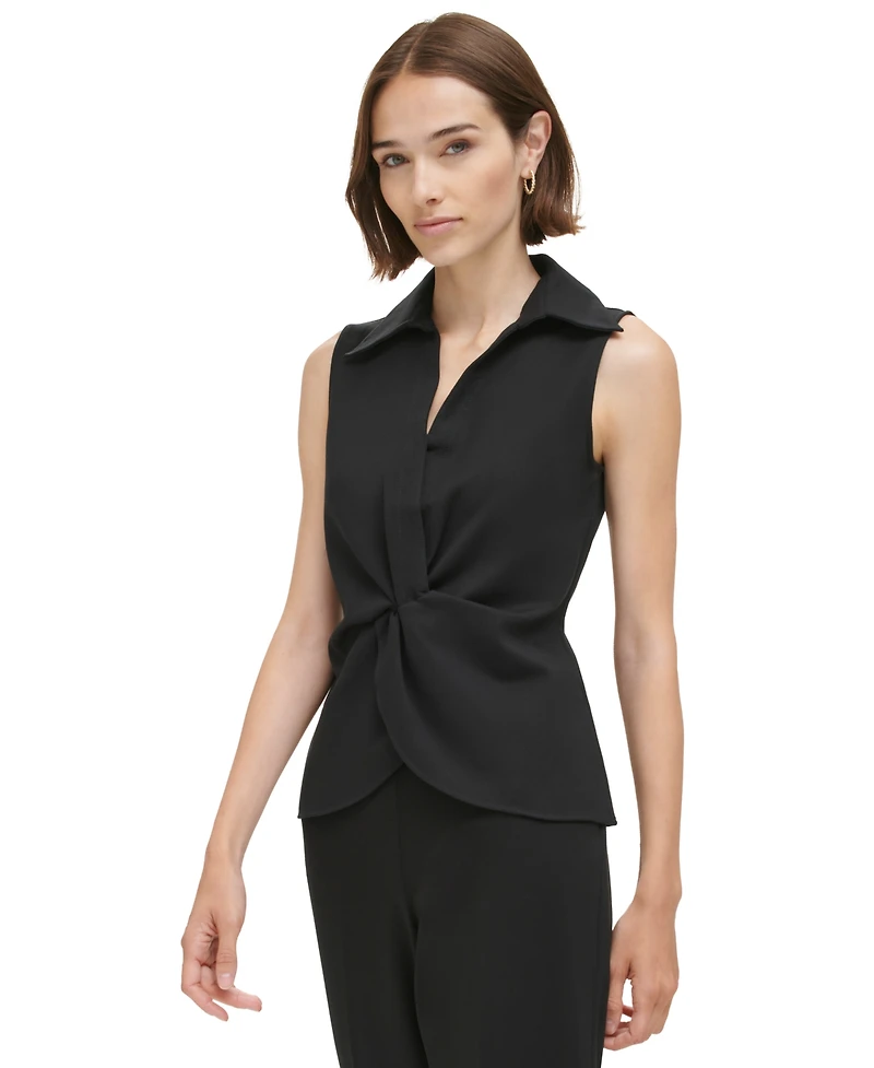 Calvin Klein Women's Sleeveless Twist-Front Top
