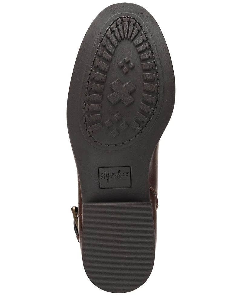 Style & Co Women's Maliaa Buckled Riding Boots, Created for Macy's