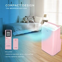 Commercial Cool Portable Air Conditioner, Dehumidifier & Fan, Portable Ac 9,000 Btu Bedroom Ac & Covers up to 400 Sq. Ft., Wifi Enabled,Pink