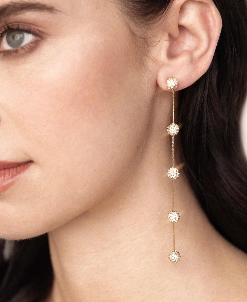 Ettika Sparkle Ball Drop 18K Gold Plated Earrings