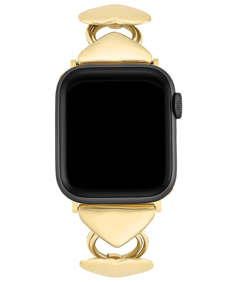 Anne Klein Women's Heart Shaped Alloy Metal Link Bracelet designed for Apple Watch 42mm (Series 1-3 only) & 44/45/46/49mm (Ultra & Ultra 2