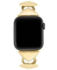 Anne Klein Women's Heart Shaped Alloy Metal Link Bracelet designed for Apple Watch 42mm (Series 1-3 only) & 44/45/46/49mm (Ultra & Ultra 2
