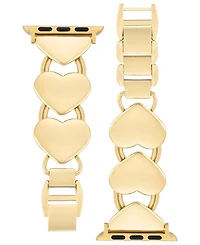 Anne Klein Women's Heart Shaped Alloy Metal Link Bracelet designed for Apple Watch 42mm (Series 10) & 38/40/41mm