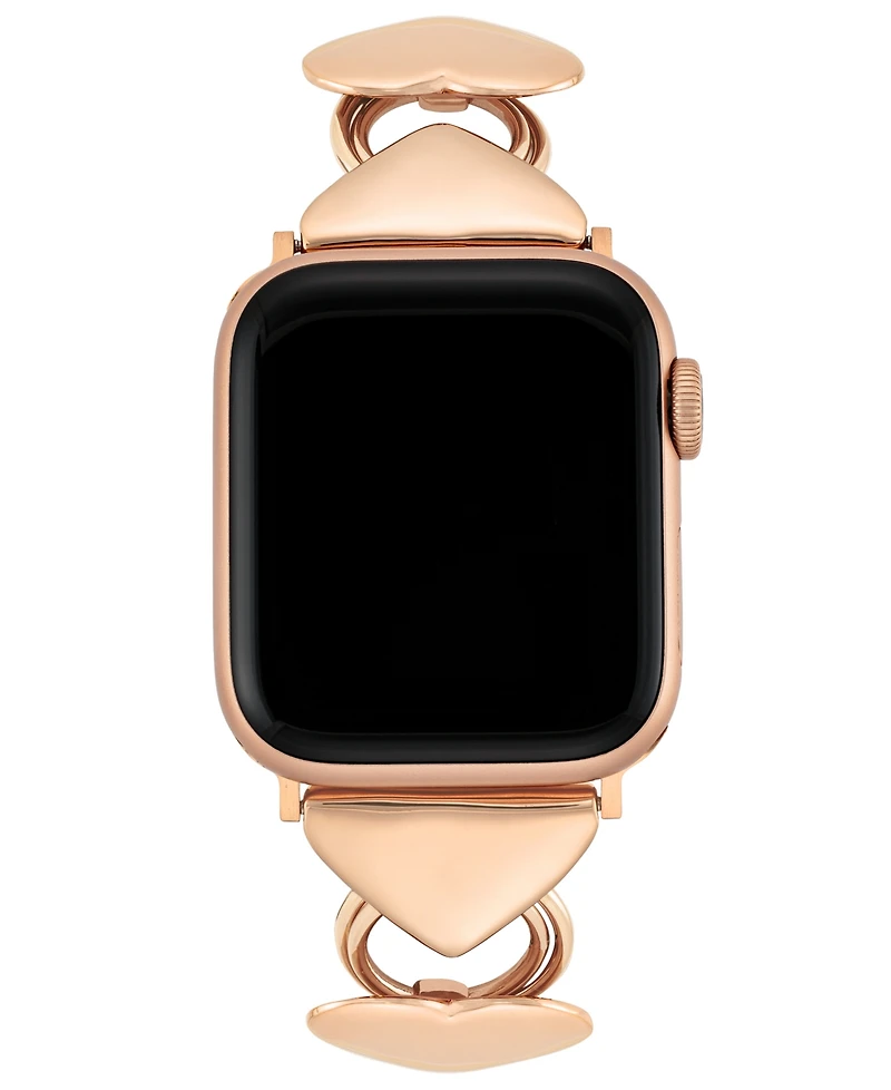 Anne Klein Women's Heart Shaped Alloy Metal Link Bracelet designed for Apple Watch 42mm (Series 1-3 only) & 44/45/46/49mm (Ultra & Ultra 2)