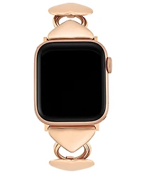 Anne Klein Women's Heart Shaped Alloy Metal Link Bracelet designed for Apple Watch 42mm (Series 1-3 only) & 44/45/46/49mm (Ultra & Ultra 2)