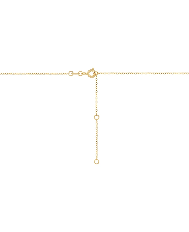 Diamond Accent Cross Pendant Necklace in 14k Gold-Plated Sterling Silver, 16" + 2" extender