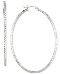 Large Oval Hoop Earrings 14k Gold Vermeil (Also Sterling Silver)