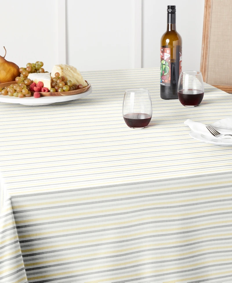 Martha Stewart Daisy Stripe Tablecloth, 60" x 84"