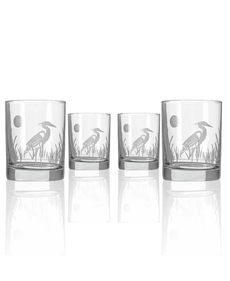 Rolf Glass Heron Double Old Fashioned Glass 13oz
