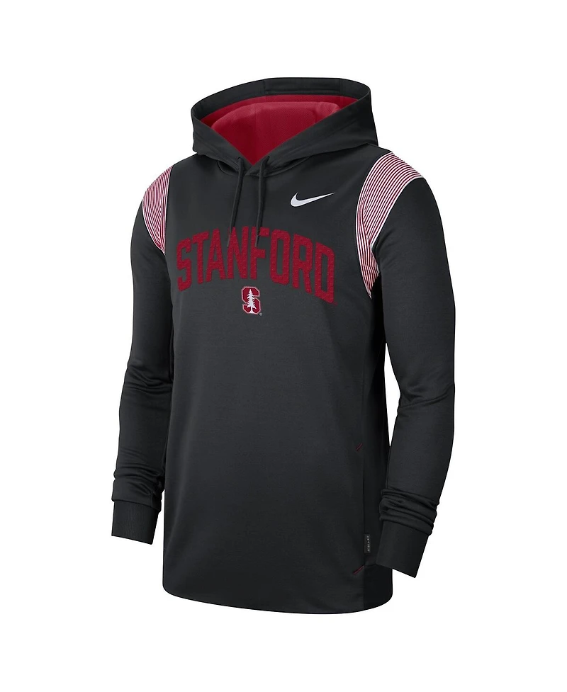 Men's Nike Black Stanford Cardinal 2022 Game Day Sideline Performance Pullover Hoodie