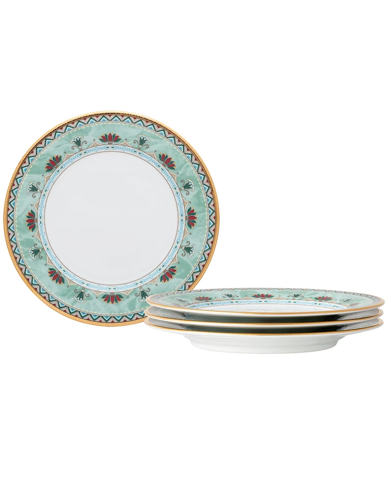 Noritake Serene Garden 4 Piece Bread Butter and Appetizer Plates Set, 6.5", Service for 4