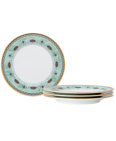 Noritake Serene Garden 4 Piece Bread Butter and Appetizer Plates Set, 6.5", Service for 4