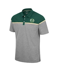 Men's Colosseum Heather Gray Colorado State Rams Chamberlain Polo Shirt