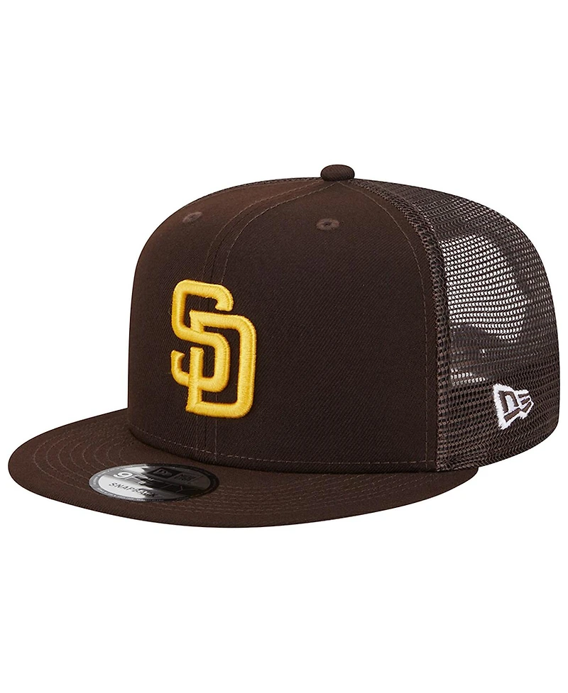 Men's New Era Brown San Diego Padres Team Color Trucker 9FIFTY Snapback Hat