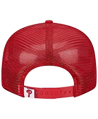 Men's New Era Red Philadelphia Phillies Team Color Trucker 9FIFTY Snapback Hat