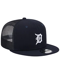 Men's New Era Navy Detroit Tigers Team Color Trucker 9FIFTY Snapback Hat