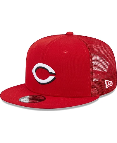 Men's New Era Red Cincinnati Reds Team Color Trucker 9FIFTY Snapback Hat