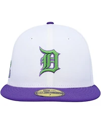 Men's New Era White Detroit Tigers 1984 World Series Side Patch 59FIFTY Fitted Hat