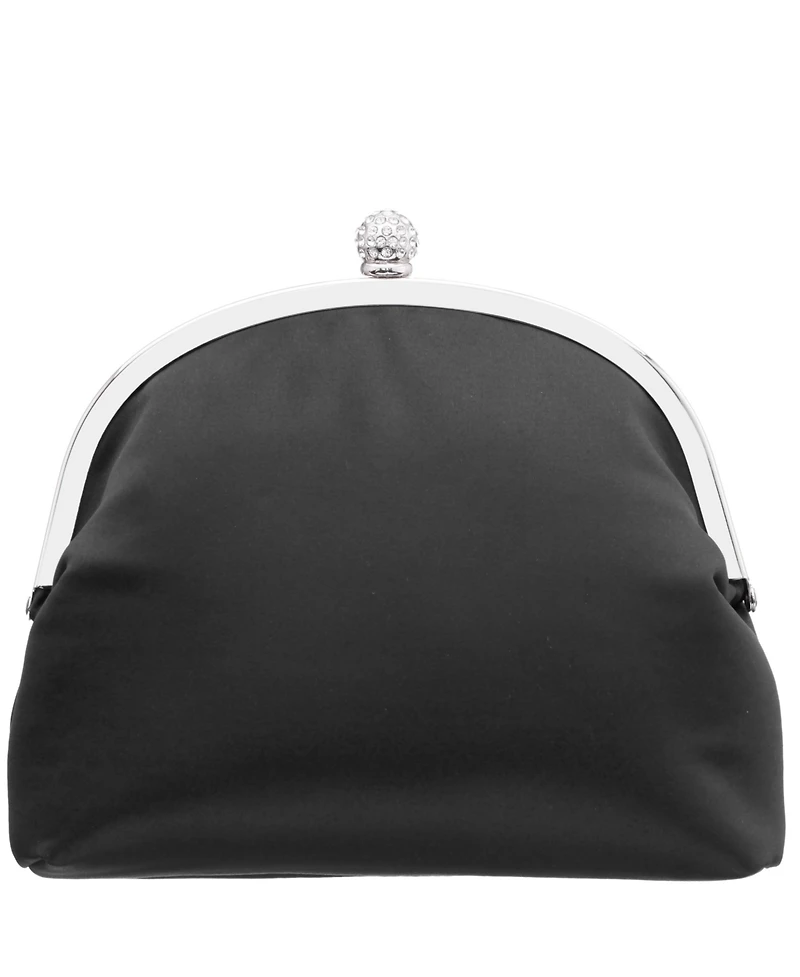 Nina Flower Embellished Frame Crossbody Clutch