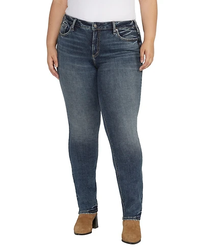 Silver Jeans Co. Plus Suki Mid Rise Curvy Fit Straight Leg