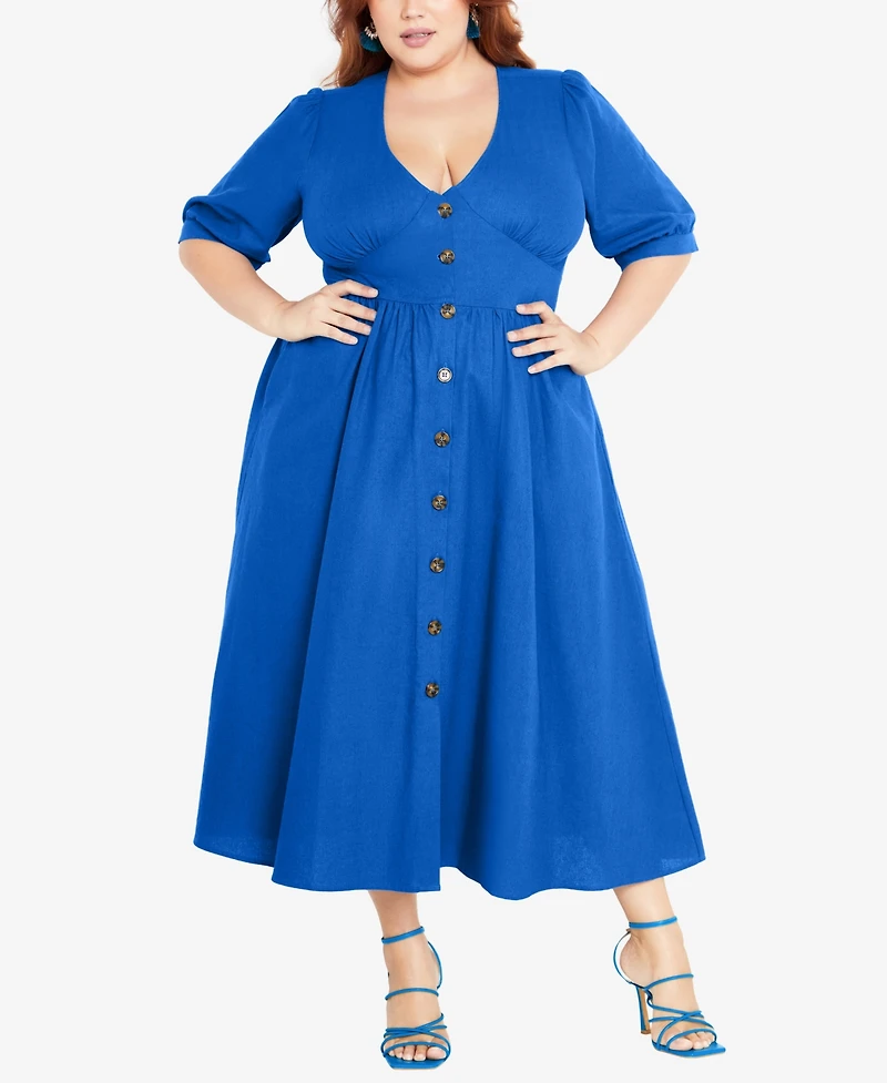 City Chic Plus Sunset Stroll Dress