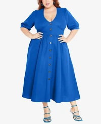 City Chic Plus Sunset Stroll Dress