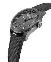 Alpina Men's Swiss Automatic Startimer Pilot Gray Rubber Strap Watch 41mm