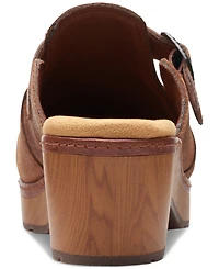 Clarks Women's Paizlee Nora Slip-On Buckled Platform Clogs