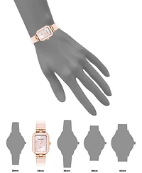 Anne Klein Women's Quartz Enamel Alloy Bangle Watch, 24mm x 37.5mm