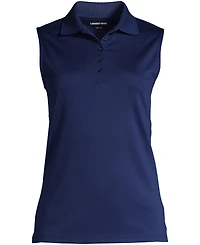 Lands' End Petite Sleeveless Supima Cotton Polo Shirt