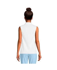 Lands' End Petite Sleeveless Supima Cotton Polo Shirt
