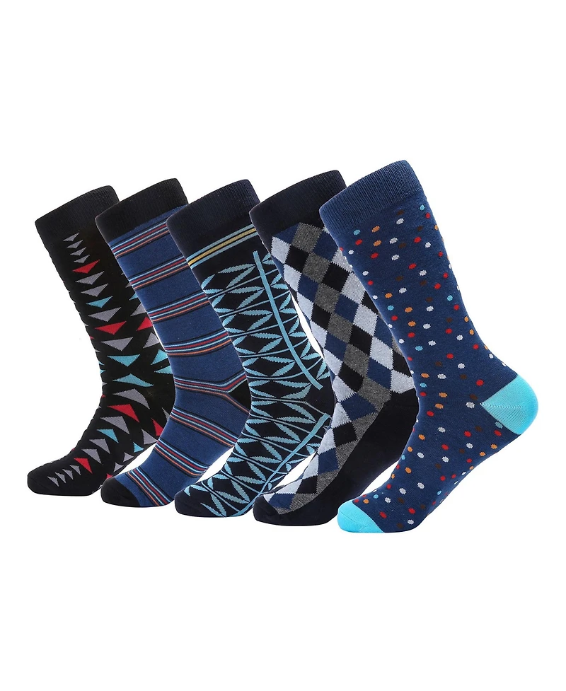 Men's Exceptional Evening Crew Socks 5 Pack