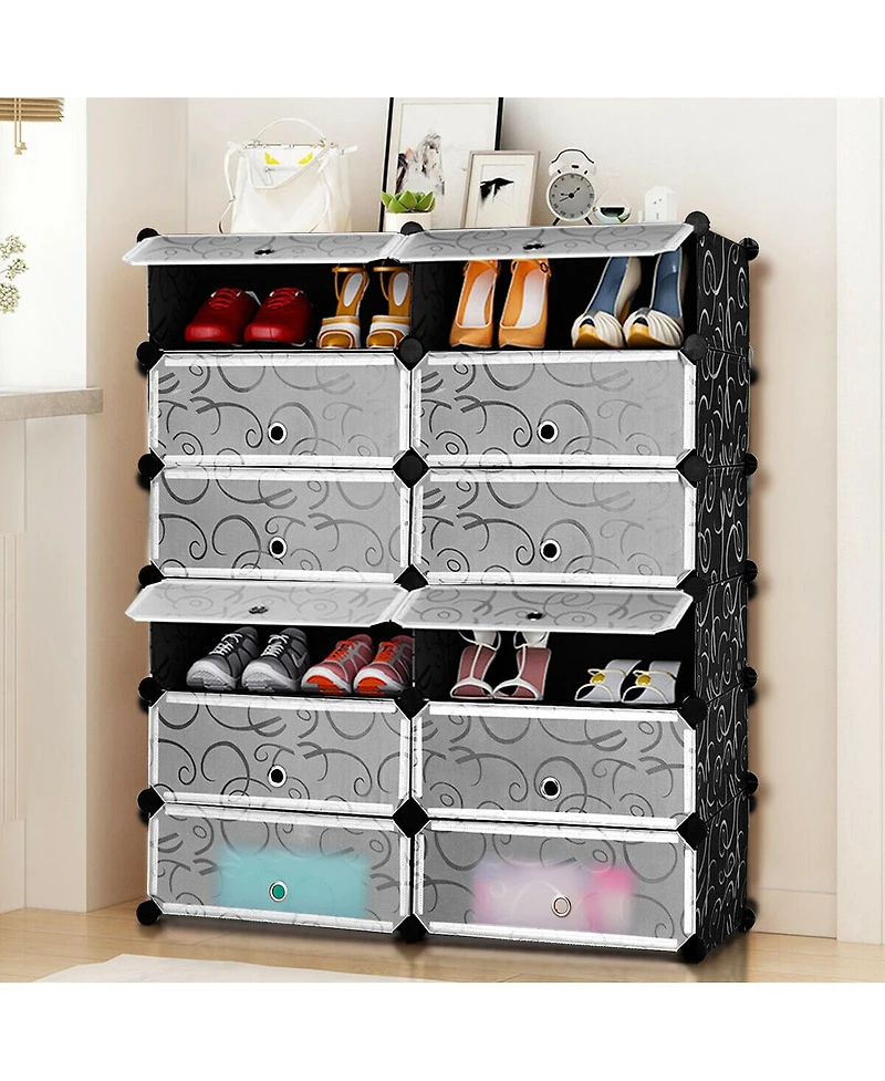 12 Cubic Portable Shoe Rack Shelf Cabinet Storage Closet Organizer
