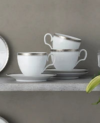 Noritake Charlotta Platinum 4 Piece Cups Set, Service for 4
