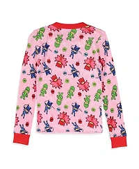Pj Masks Toddler Girls Gekko Catboy Owlette Logo 2-Piece Tight-Fit Pajama Set