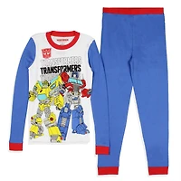 Transformers Boys Optimus Prime And Bumblebee Characters Logo Sleep Pajama Set