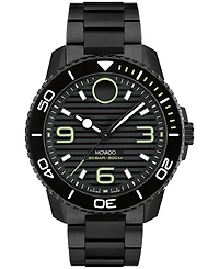 Movado Men's Bold Titanium Sport Swiss Quartz Ionic Plated Black Titanium Watch 45mm